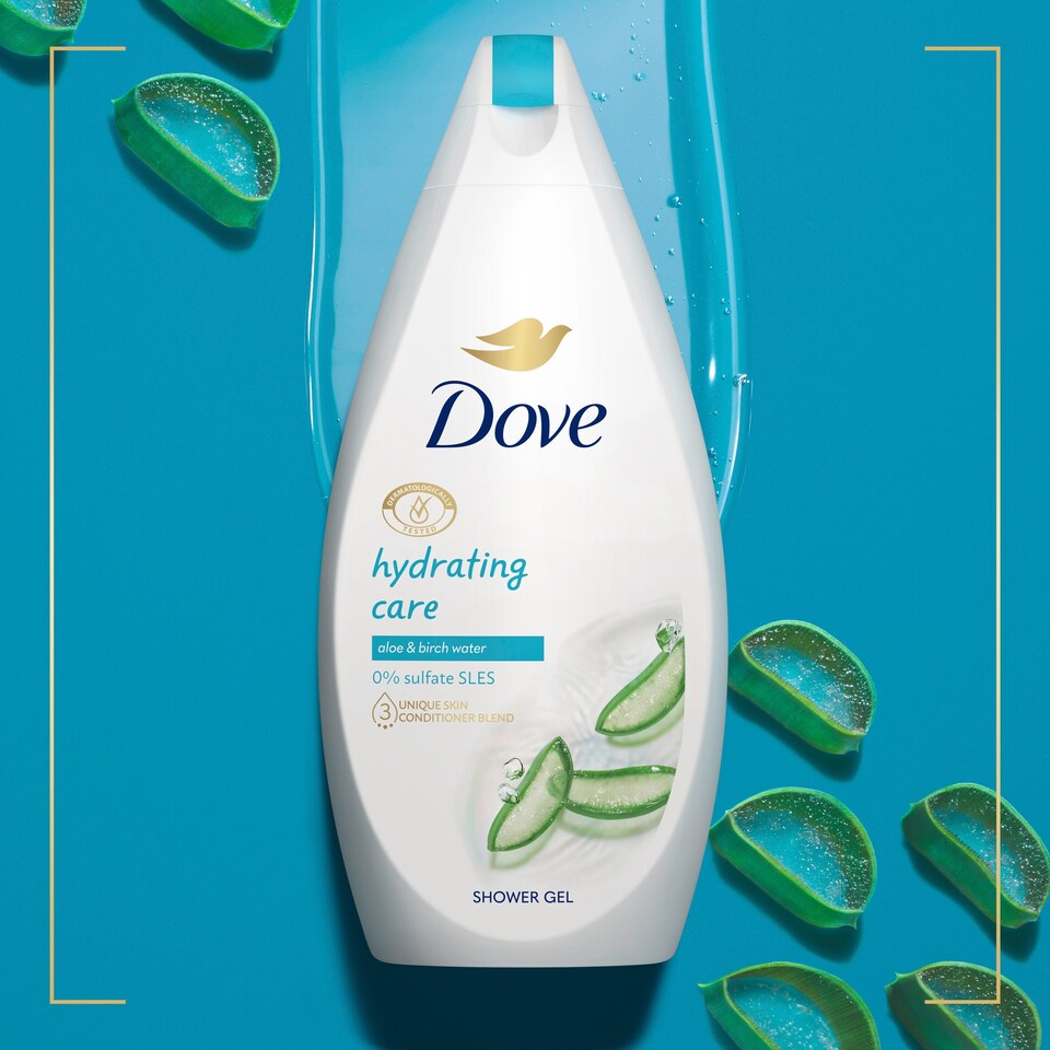 image 1 of Dove Hydrating Care Aloe Vera Body Wash Shower Gel 450ml