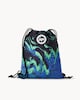 image 1 of Hype Printed Drawstring Bag in Multi Blue