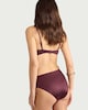 image 3 of F&F High Shine High Waist Bikini Bottoms in Burgundy