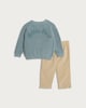image 2 of Peter Rabbit 2-Piece Pure Cotton Jumper and Trousers Set in Grey
