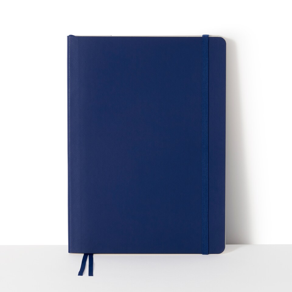 image 1 of Paperchase Agenzio Large Midnight Ruled Notebook 