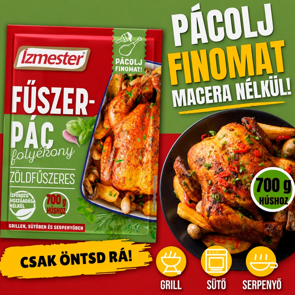 image 1 of Ízmester Green Spicy Liquid Spice Marinade 80 ml