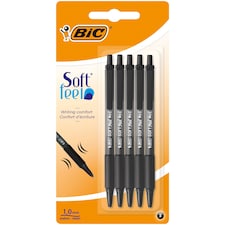 Bic Soft Feel Rectractable Black 5 Pack