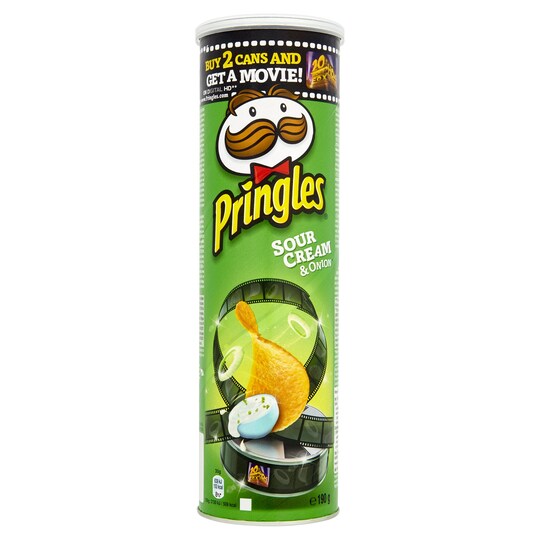 Pringles Sour Cream & Onion 190G Tesco Groceries