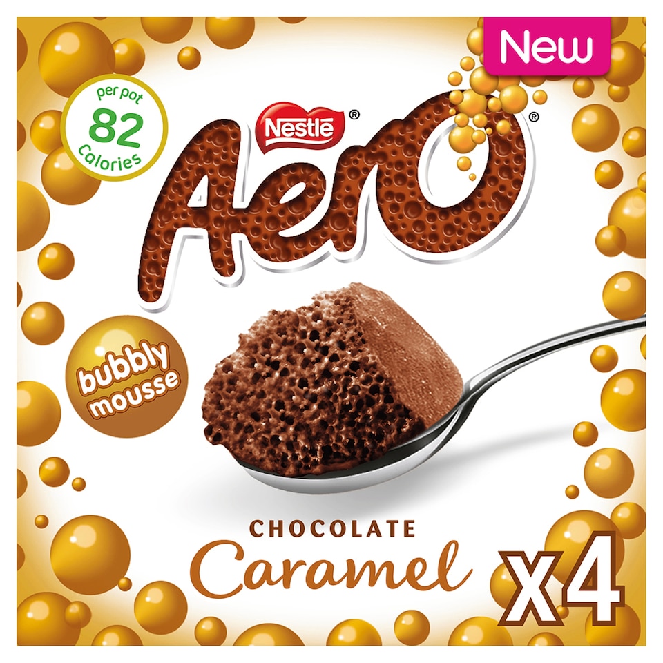 Aero Chocolate Caramel Mousse 4 X 58G