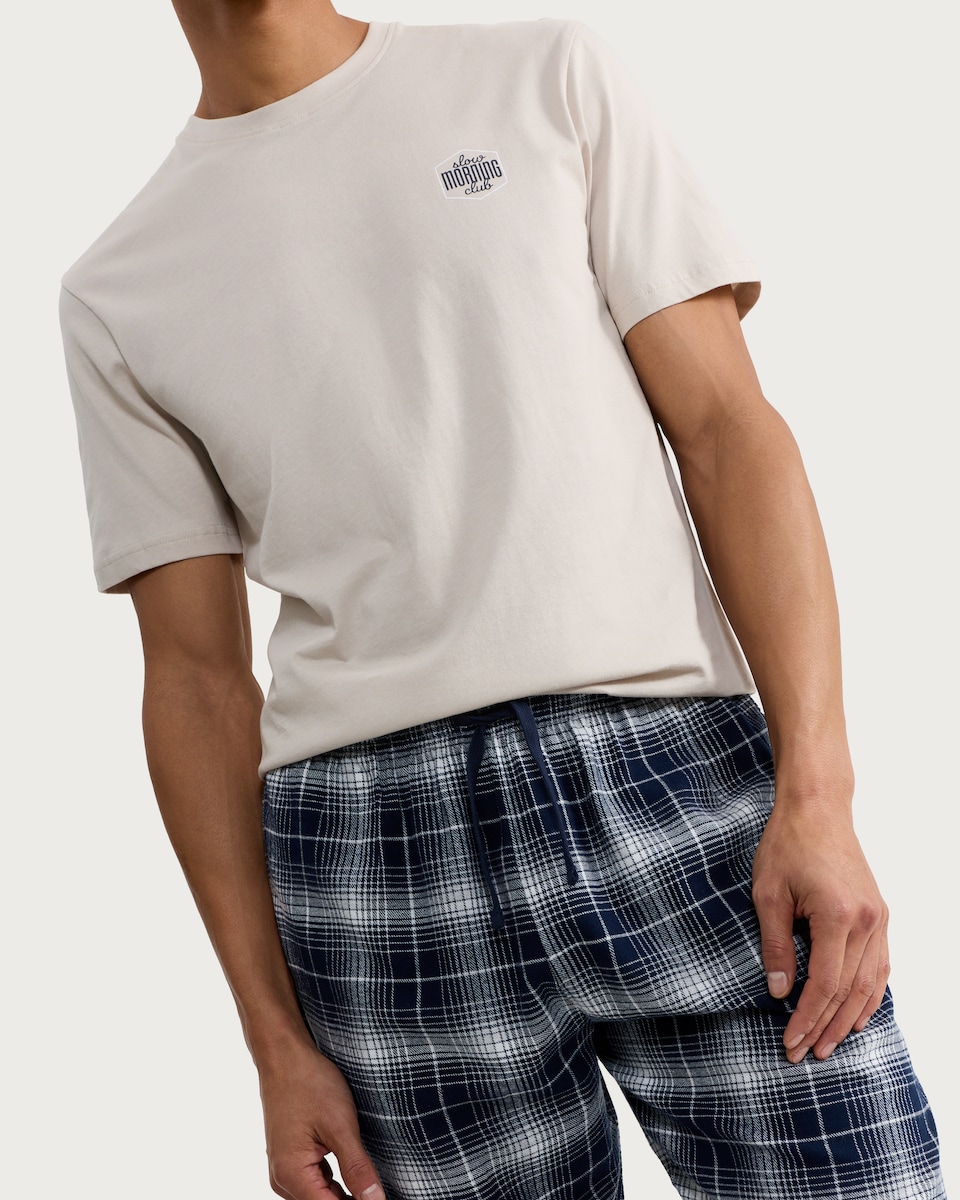 image 1 of F&F Pure Cotton Motoring Club T-Shirt and Bottoms Pyjamas in Multi