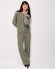 image 1 of F&F Textured Wide Leg Trousers in Olive