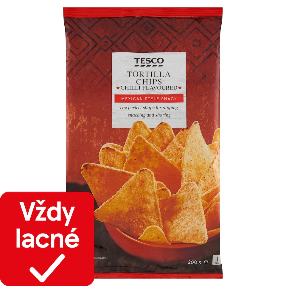 Tesco Kukuričné lupienky príchuťou sladkého čili 200 g