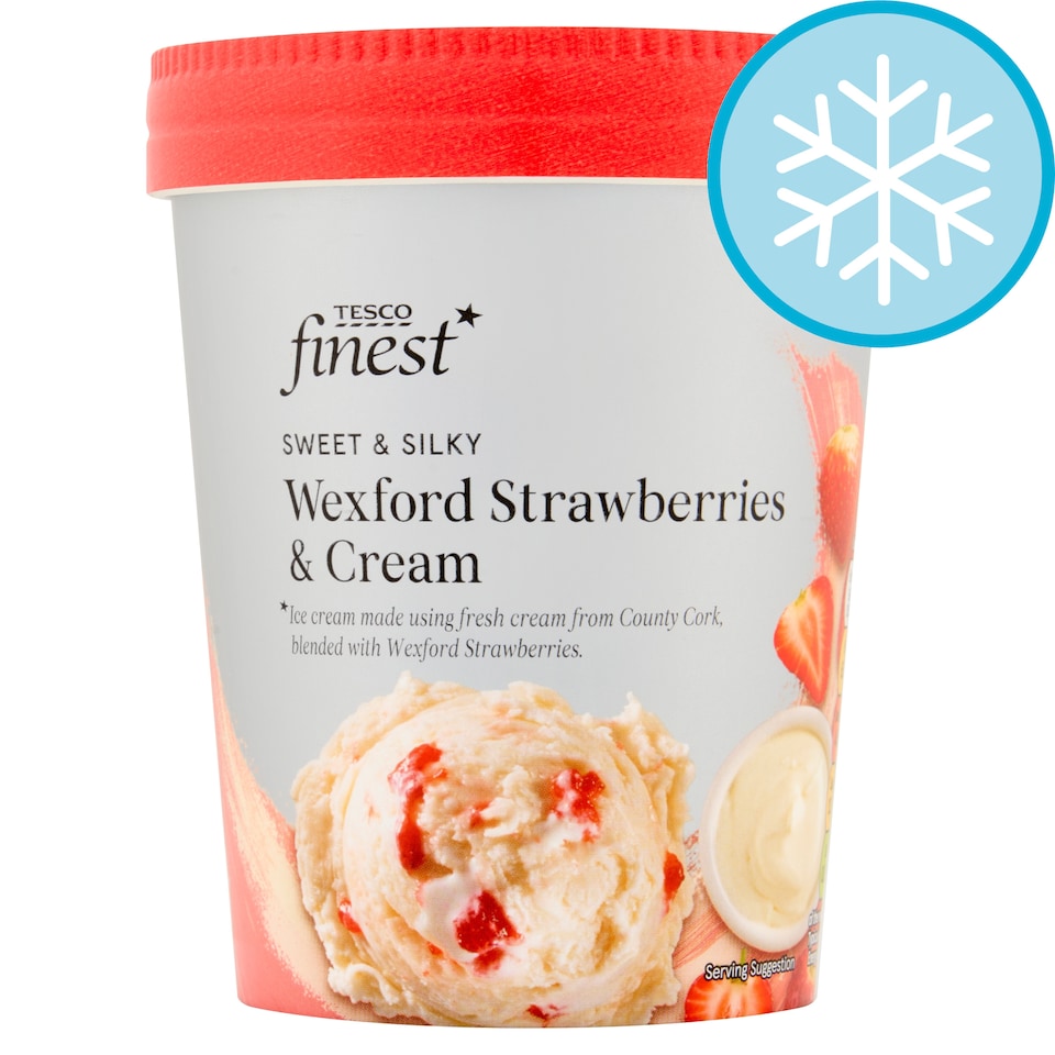Tesco Finest Wexford Strawberries & Cream Ice Cream 500ml