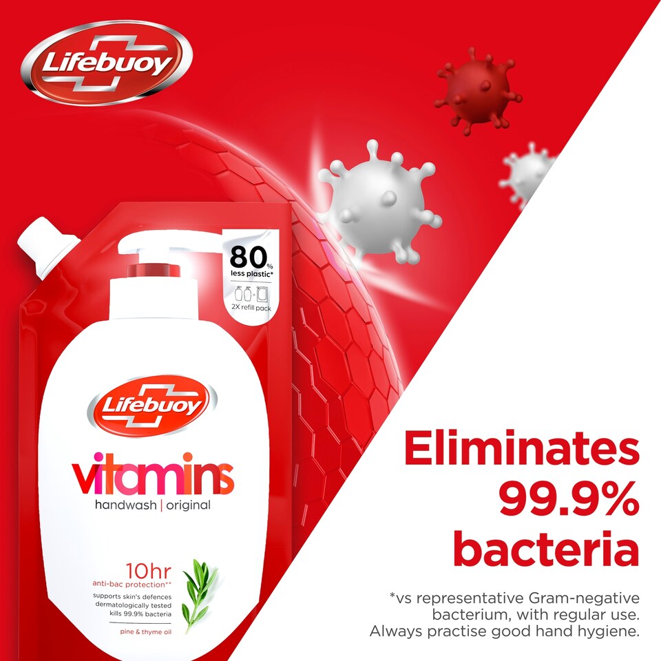 image 1 of Lifebuoy Vitamin Refill Antibacterial Handwash Pine&Thyme 500Ml
