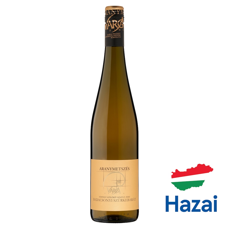 Varga Aranymetszés Badacsonyi Szürkebarát töppedt szőlőből készült, édes fehér bor 11% 0,75 l