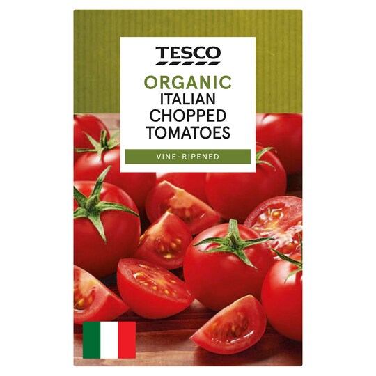 Tesco Organic Chopped Tomatoes 390G Tesco Groceries