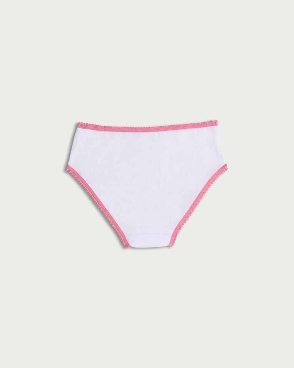 image 1 of F&F Girls 10-Pack Pure Cotton Contrast Trim Briefs in Multi