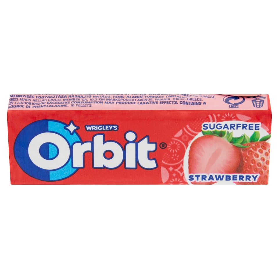 image 1 of Orbit Strawberry Flavoured Sugar Free Chewing Gum with Sweetener 14 g