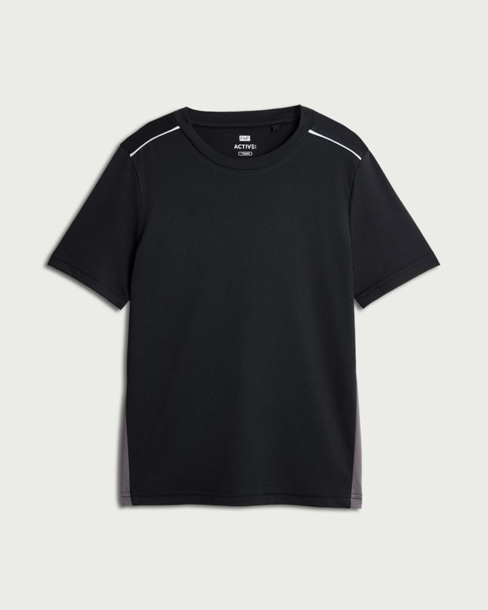 image 1 of F&F Boys Active ULTRAMOVE T-Shirt in Black