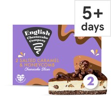 English Cheesecake Company 2 Salted Caramel & Honeycomb Cheesecake Slices 180g