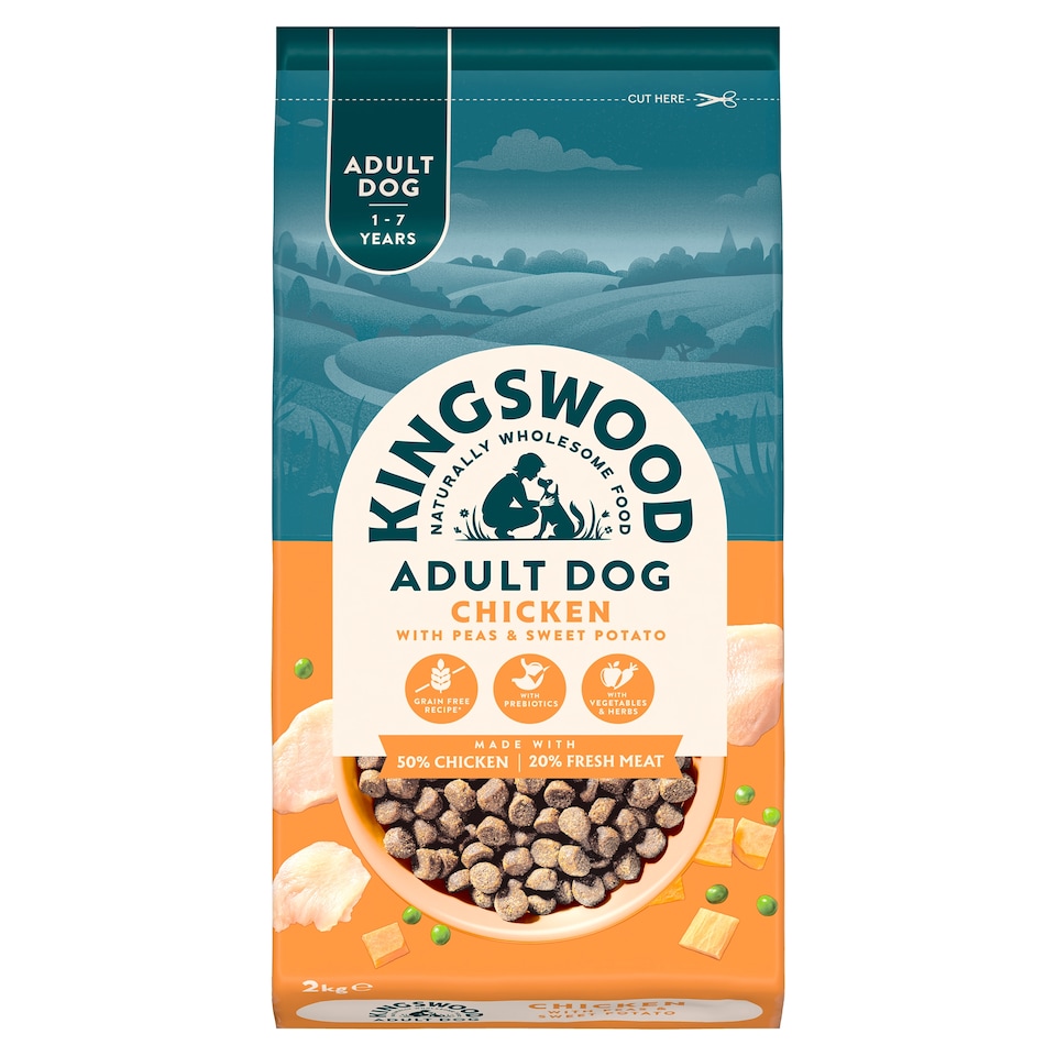 Kingswood Adult Dog, Chicken with Peas & Sweet Potato, 2Kg