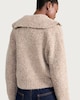 image 3 of F&F Boucle Textured Zip Up Cardigan with Wool in Mink