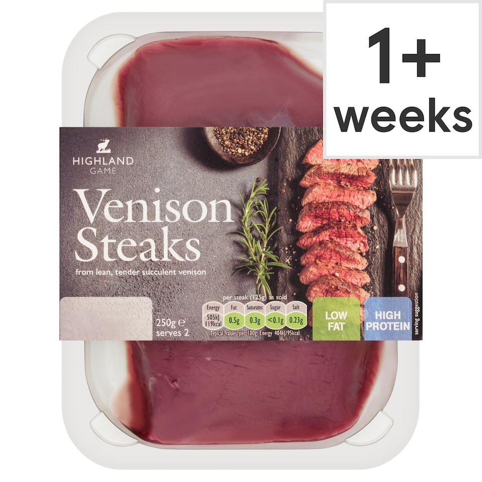 Highland Game Venison Steaks 250G
