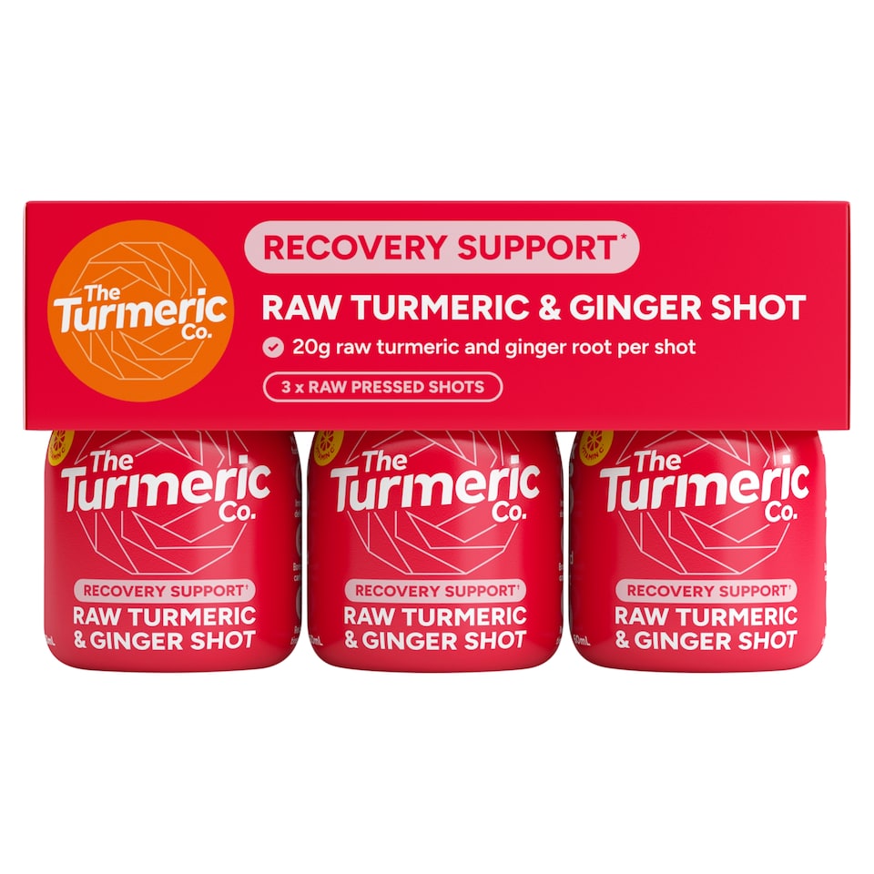image 1 of The Turmeric Co Raw Turmeric & Ginger 60ml x 3 pack