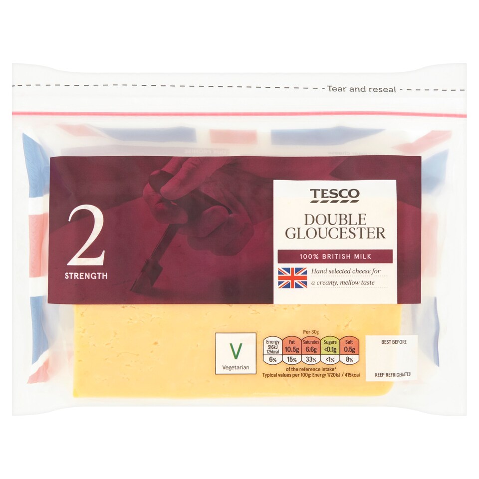 Tesco Double Gloucester Cheese 460G