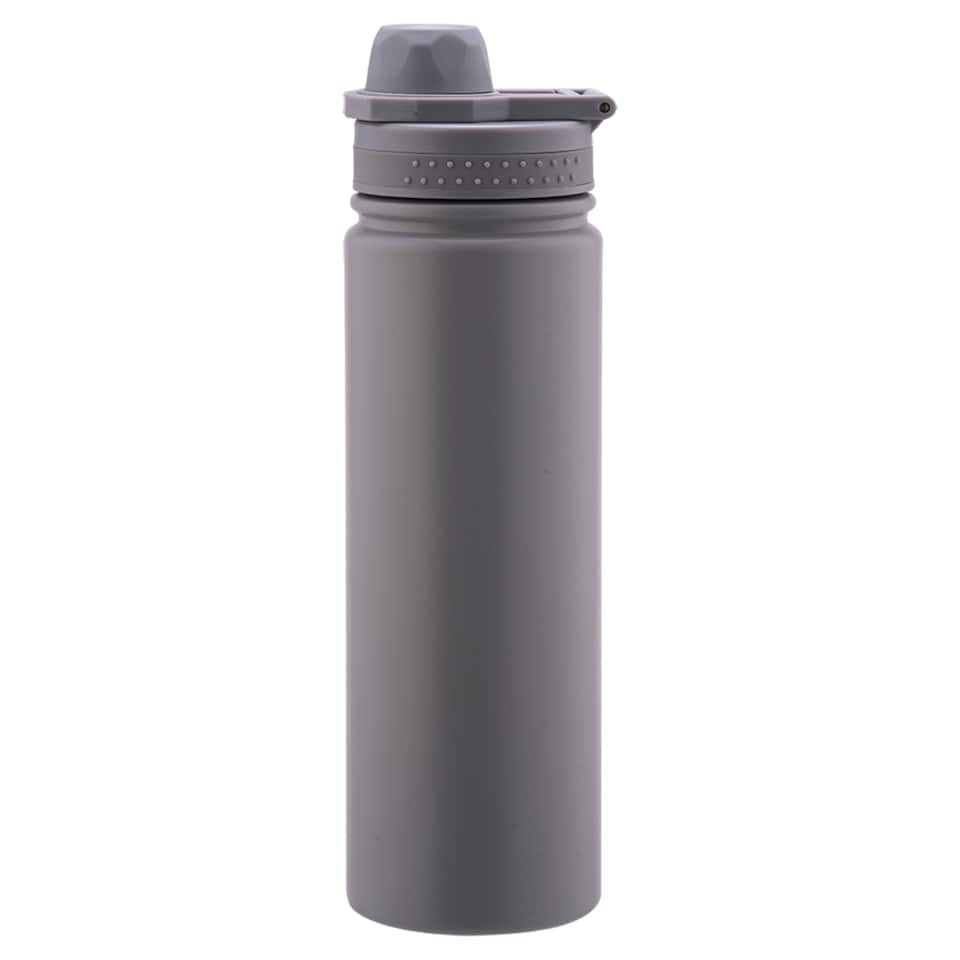 image 1 of Tesco Green, Pink & Grey Dual Water Bottle 650ML Assorted