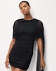 image 2 of F&F Ruched Draped Mini Dress in Black