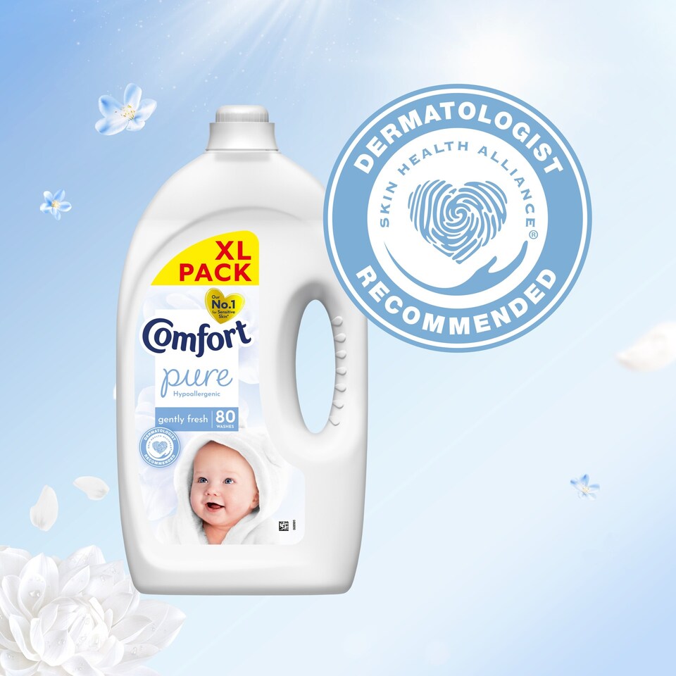 image 1 of Comfort Pure Sensitive Gently Fresh Fabric Conditioner 80 Washes 2400ml