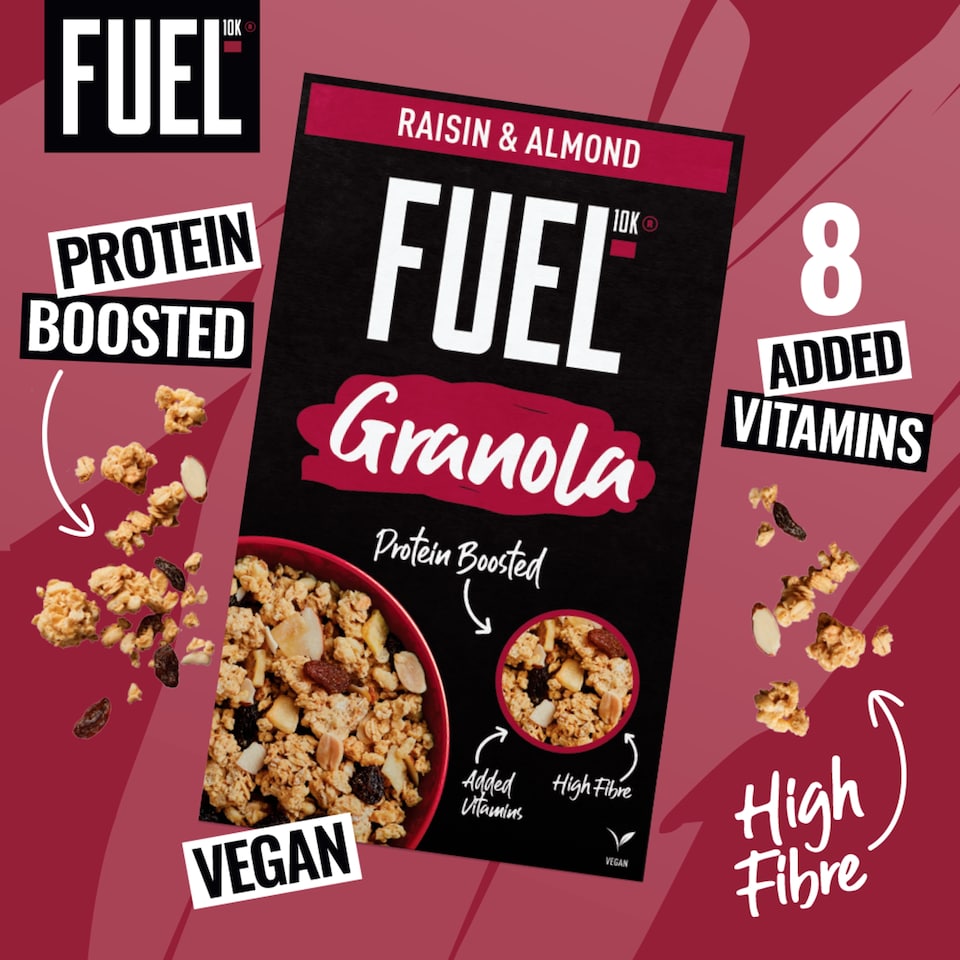 image 1 of FUEL10K Raisin & Almond Protein Granola Breakfast Cereal 400g