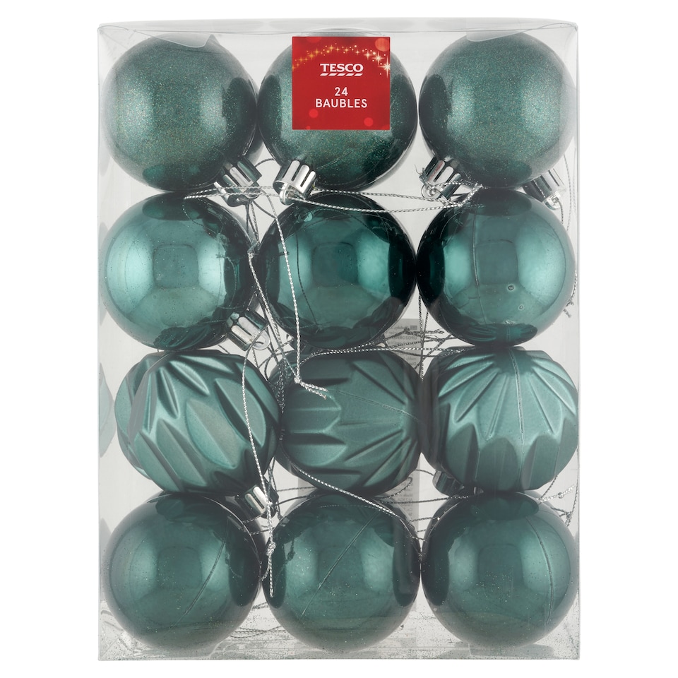 Tesco Tyrkysové ozdoby 24 ks