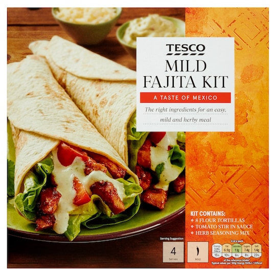 Tesco Mild Fajita Kit 470G Tesco Groceries