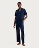 image 2 of F&F Pointelle Pyjama Set in Navy
