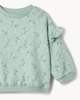 image 3 of F&F Baby 2-Piece Cotton Rich Floral Sweatshirt and Leggings Set in Mint