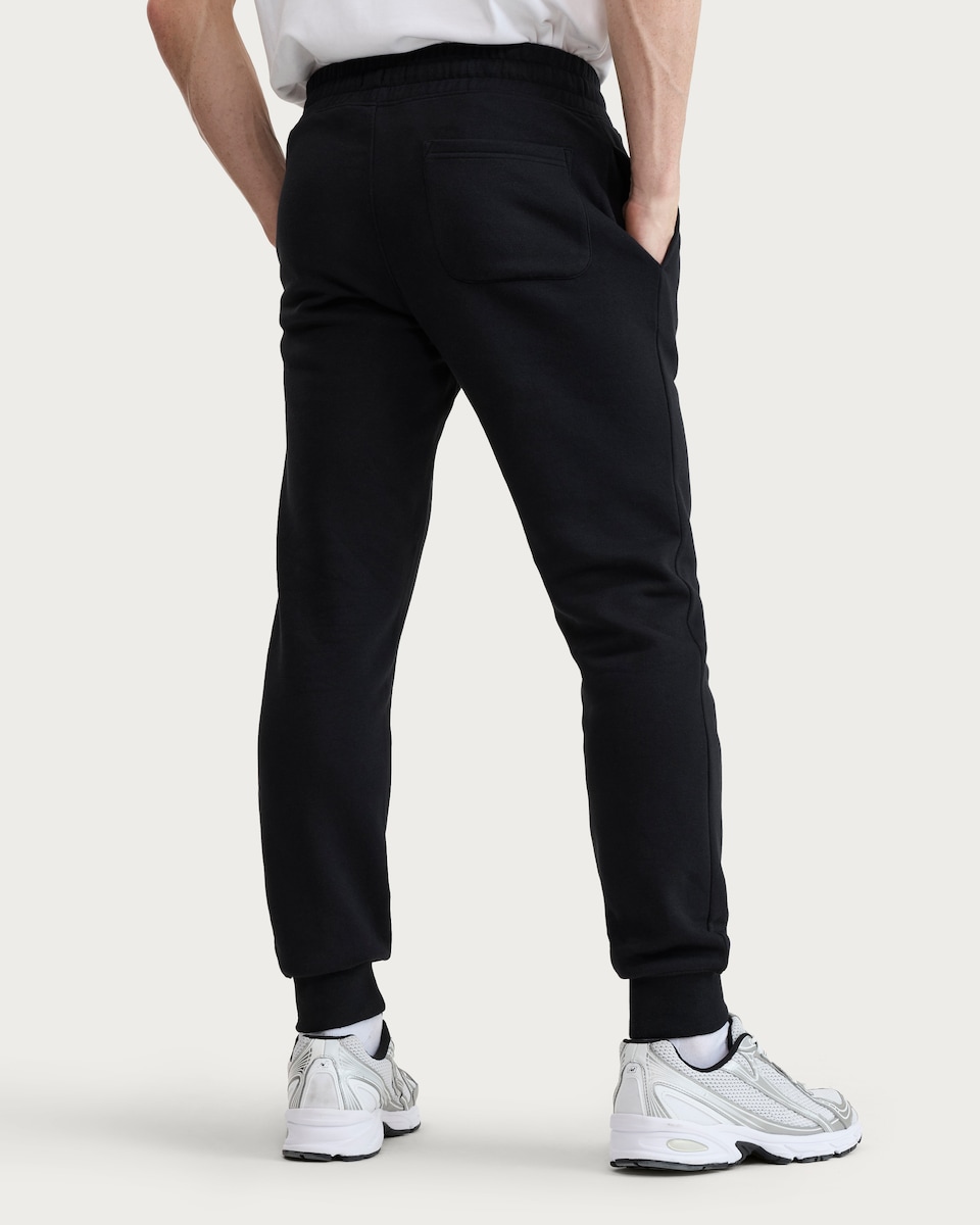image 1 of F&F Cotton Rich Cuffed Drawstring Joggers in Black