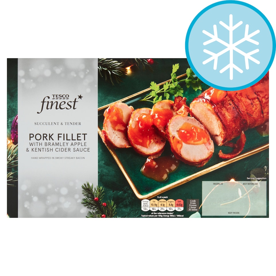 Tesco Finest Pork Fillet Wrapped in Bacon 575g