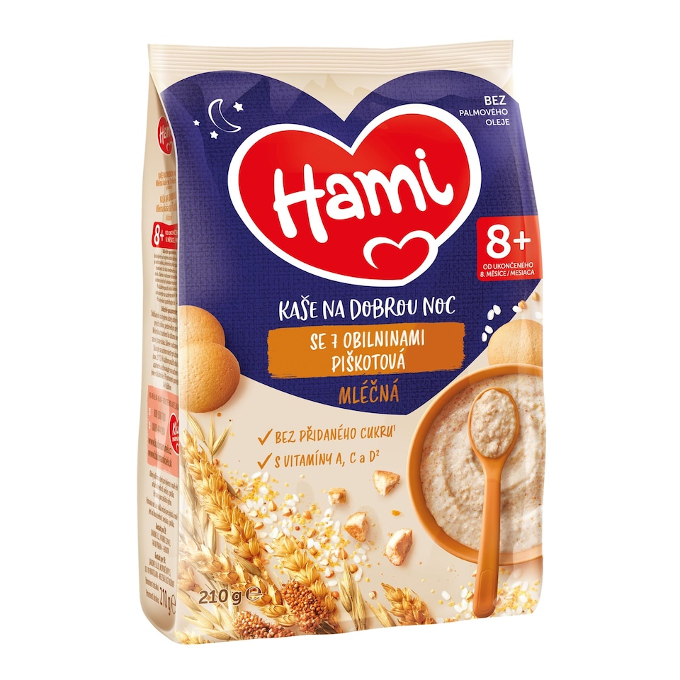 image 1 of Hami Spongecake Milk Porridge with 7 Cereals Good Night 210g