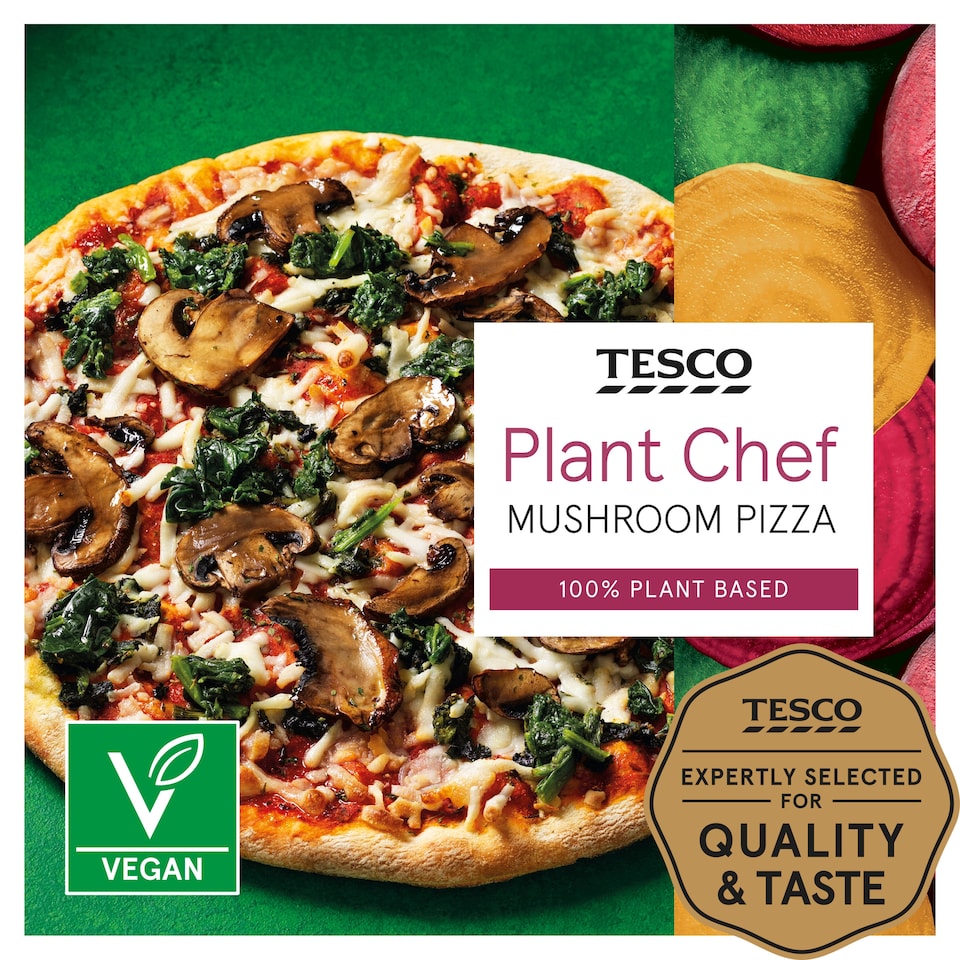 Tesco Plant Chef Mushroom Pizza 289G