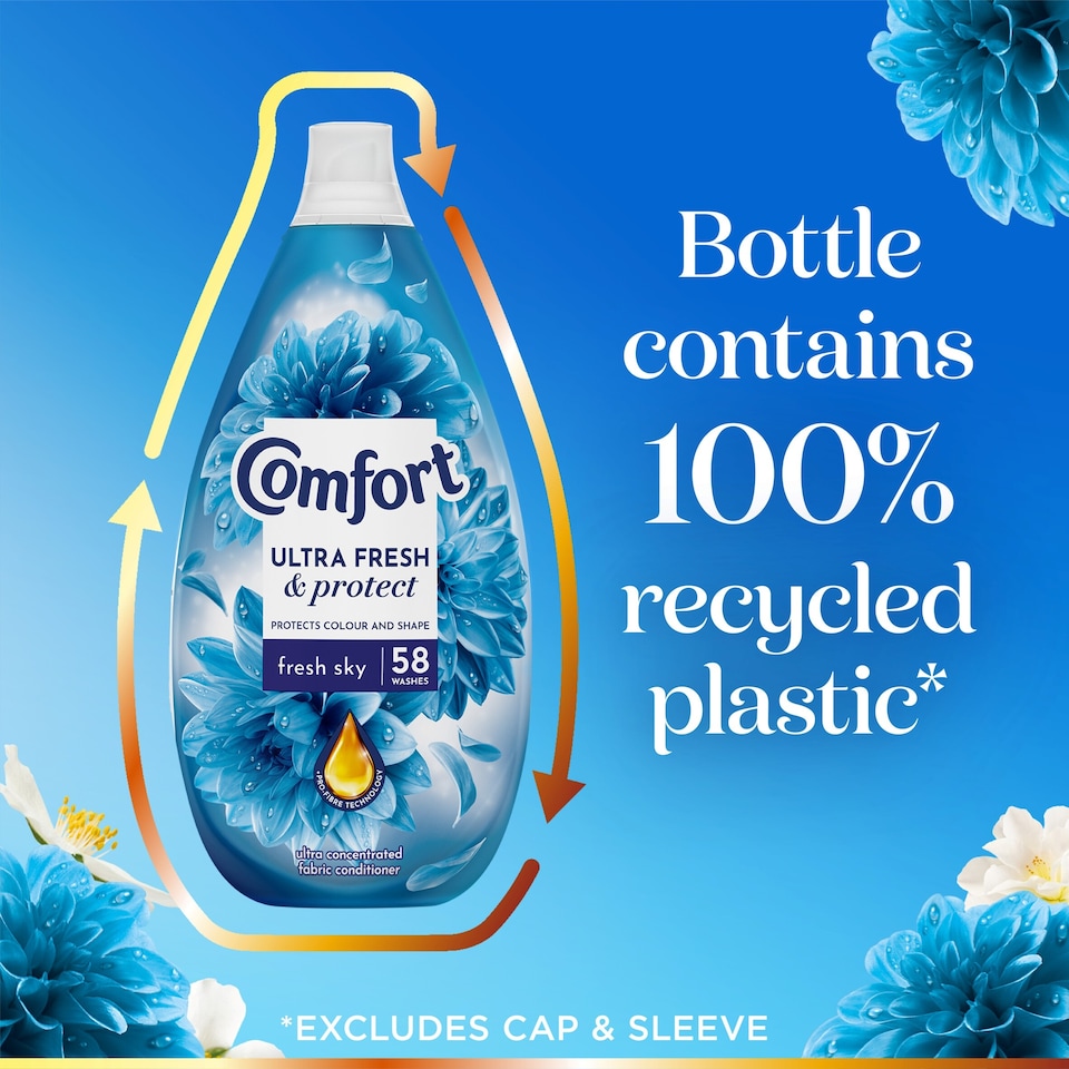 image 1 of Comfort Ultra Fresh & Protect Fabric Conditioner Fresh Sky 58 Washes 870ml