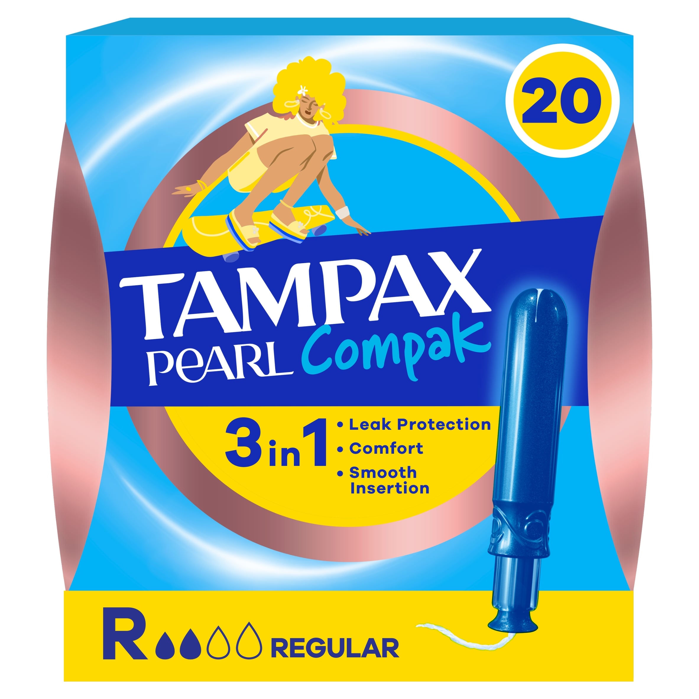 Tampax Compak Pearl Tampons Regular 20CT