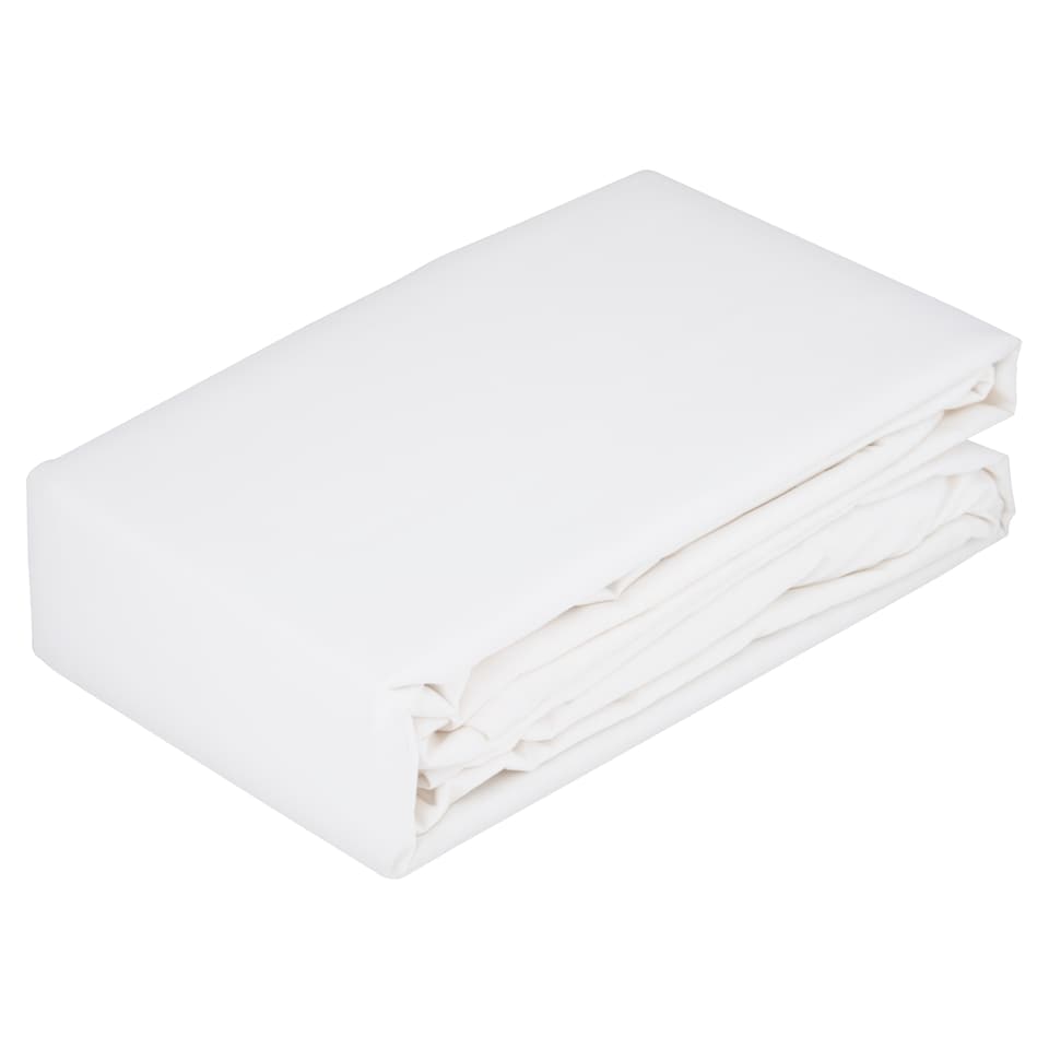 West Park White 100% Cotton Fitted Sheet Double