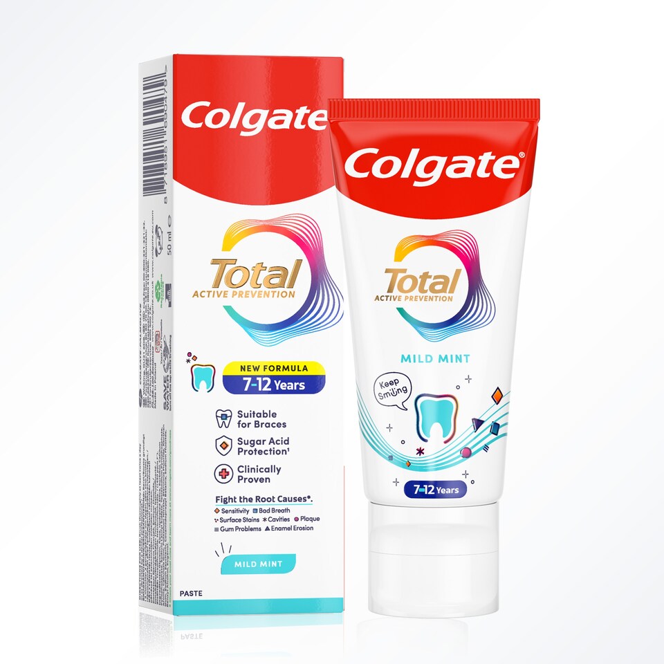 obrázok 1 z Colgate Total Active Prevention Junior detská zubná pasta pre deti vo veku 7 - 12 rokov 50 ml