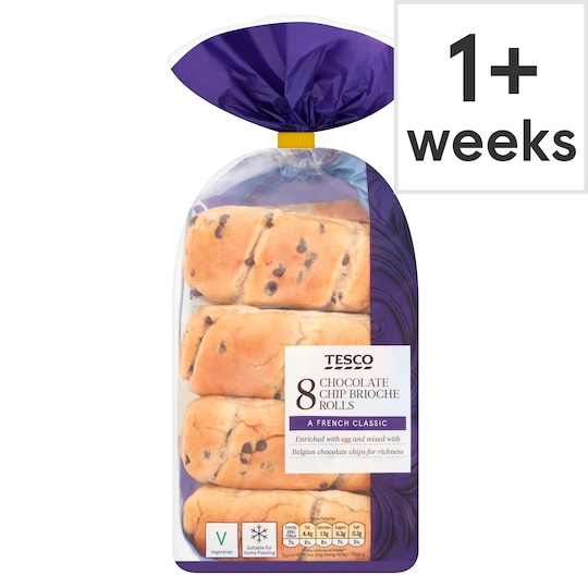 Tesco Brioche Chocolate Chip Rolls 8Pk Tesco Groceries