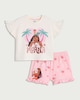 image 1 of Disney Moana Pure Cotton Short Pyjama Set in Pink