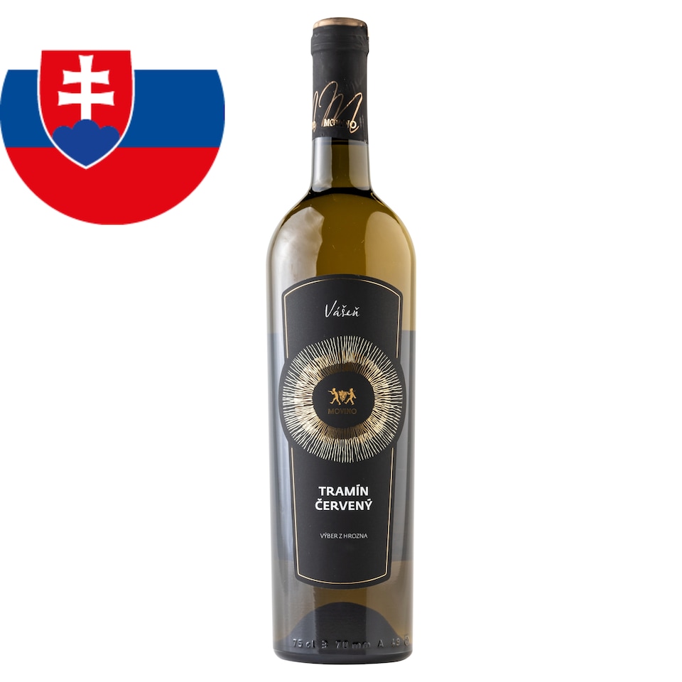 Movino Vášeň Tramín červený výber z hrozna slovenské akostné odrodové víno biele polosladké 0,75 l