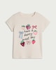 image 4 of F&F Girls Pure Cotton Strawberry Sequin T-Shirt in White