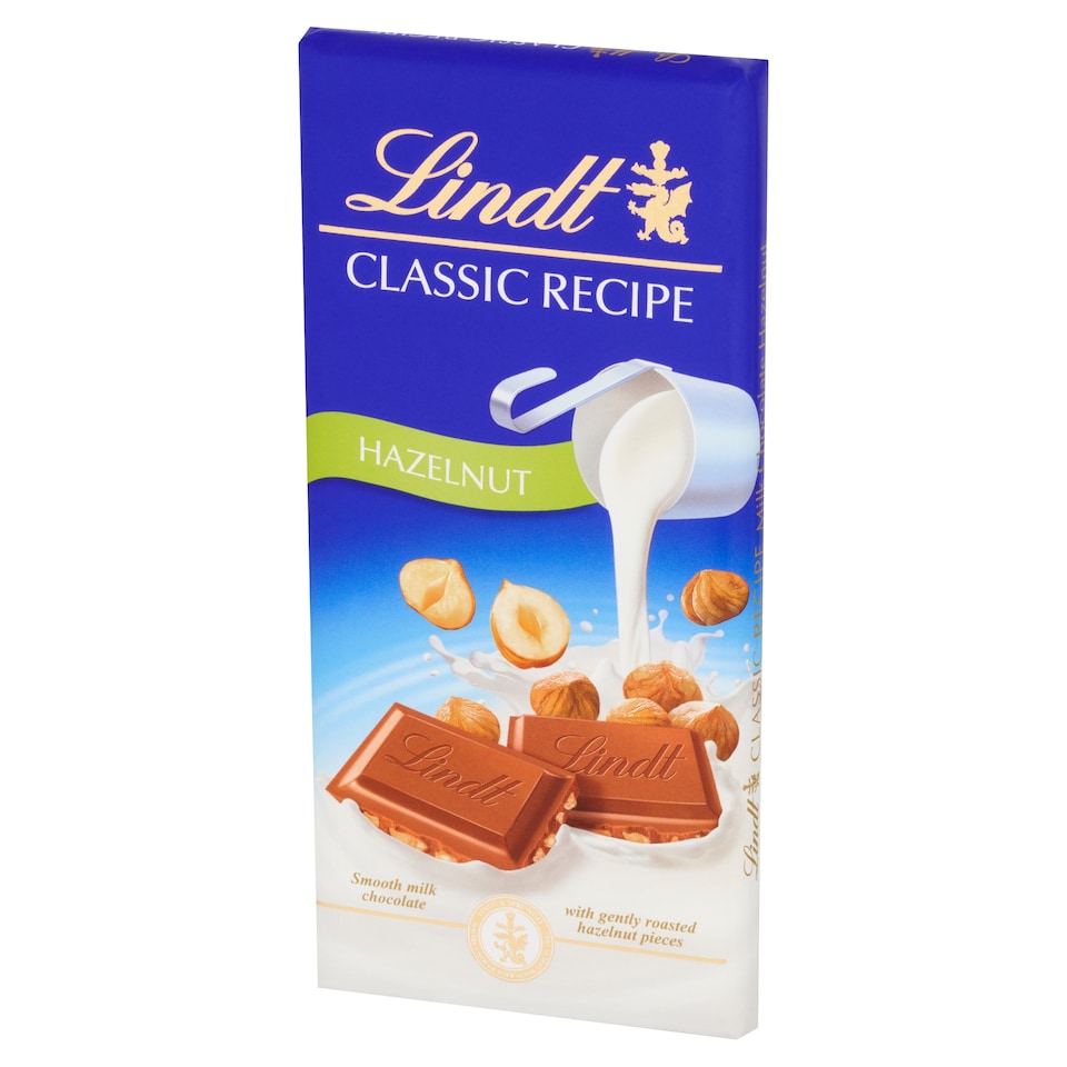 image 1 of Lindt Classic Recipe Milk Chocolate Bar - Hazelnut 100g