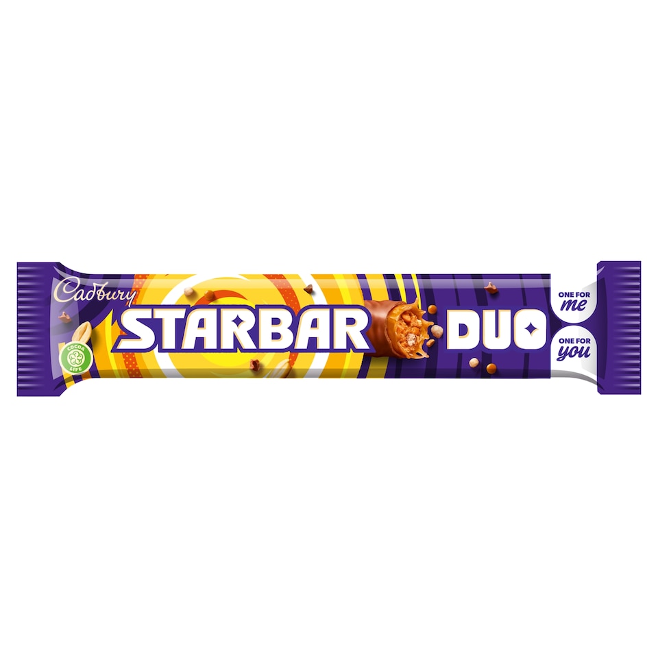 Cadbury Starbar Duo Milk Chocolate Bar 74g