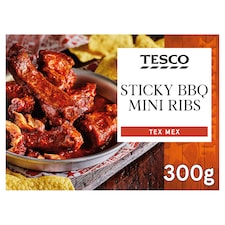 Tesco Tex Mex Sticky Bbq Mini Ribs 300G
