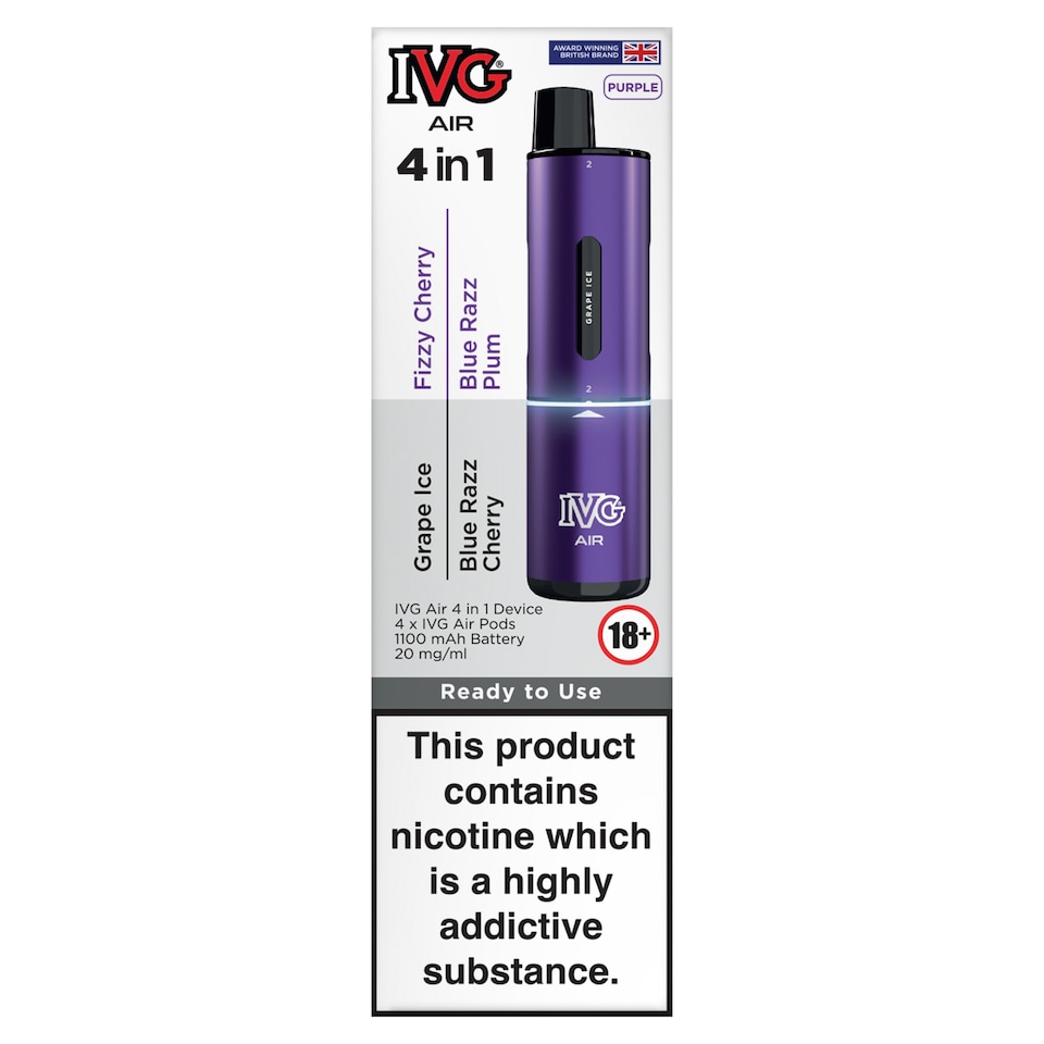IVG Air 4-in-1 Device Purple 20mg/ml (4x2ml)