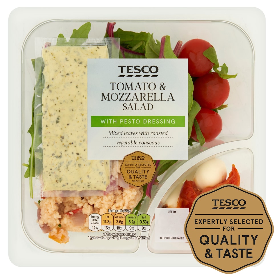 Tesco Tomato & Mozzarella Salad Bowl 220G